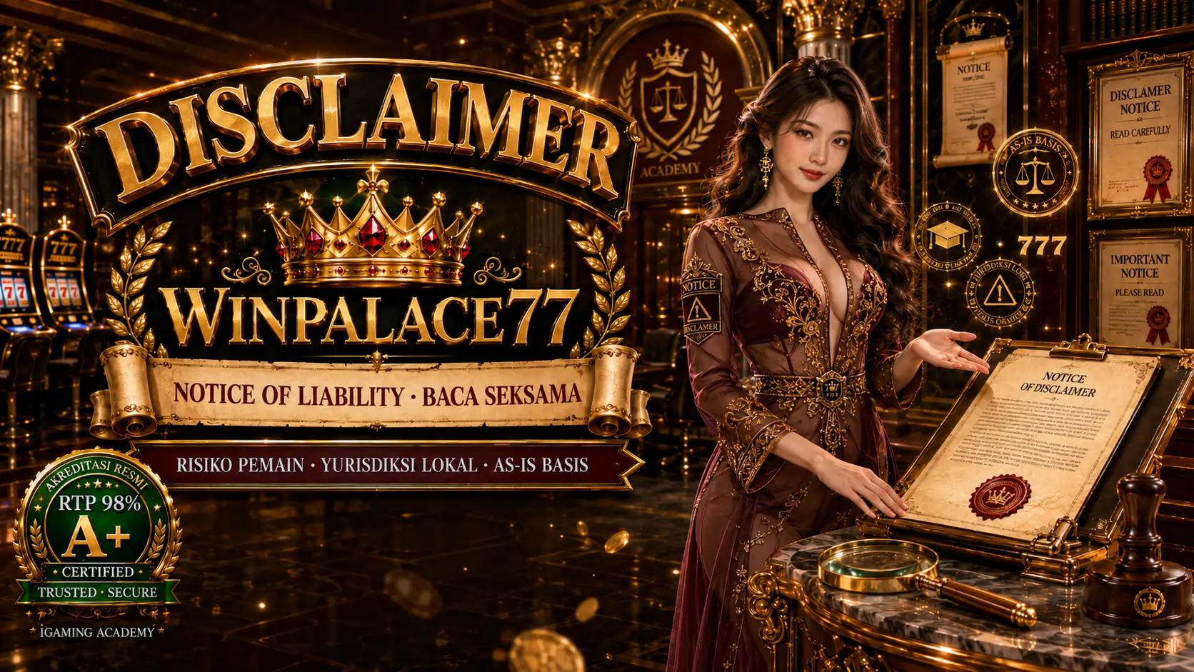 Disclaimer akademi - Batasan tanggung jawab Situs iGaming Indonesia